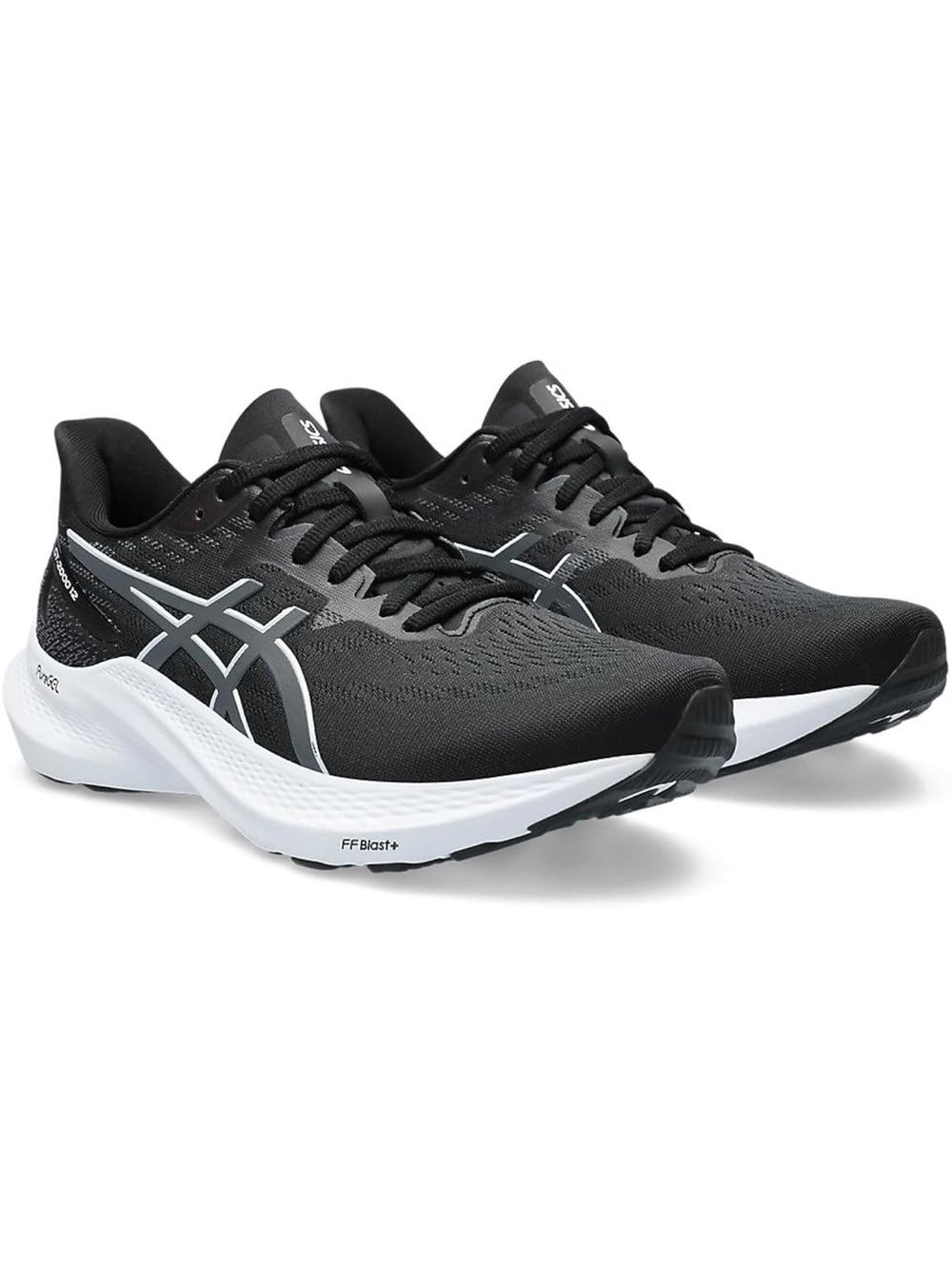 Asics Black and White Women's Running Shoes